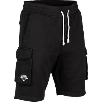 Pánské kraťasy Kraťasy teplákové US SWEATSHORTS COTTON ČERNÉ, L