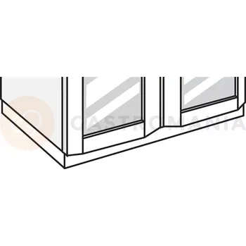 Sokl z nerezové oceli - kompletní ze 3 stran ke skříňce 1-dvéřové 700 L INOX, 700 L GLASS, 700 L VIP | MEATICO, PA1800