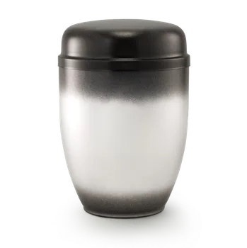 Smuteční dekorace Kovová urna Faith Klasická - Černo stříbrná