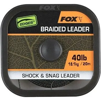 Fox Návazcová Šňůrka Naturals Braided Leader 20 m Varianta: 40lb, Nosnost: 18,1kg