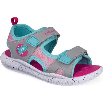 Dívčí sandály Dívčí sandály LOAP ARETA 28 Růžová, Šedá, Tyrkysová, Bílá