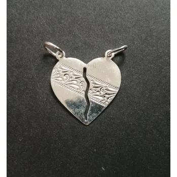 Přívěsek Rozlomitelné srdíčko - přívěsek ze stříbra