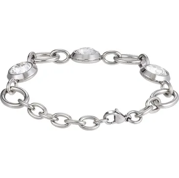 Náramek Free Style Náramek z chirurgické oceli se zirkony BSS425-Crystal Délka náramku: 19cm