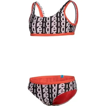 Dívčí plavky Dívčí bikiny Arena MONOGRAM 12/13 Lososová, Černá, Bílá