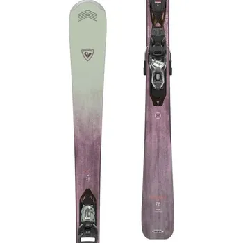 Sjezdové lyže Dámské sjezdové lyže Rossignol EXPERIENCE W 78 CARBON XPRESS + XPRESS W 10 GW 162 Fialová, Světle zelená