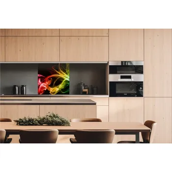 Obklad DIMEX | Dibond za kuchyňskou linku DBW-06060-081 | 60 x 60 cm | Černý kouř + Dibond deska za kuchyňskou linku DIMEX v rozměru 60 x 60 cm, motiv Černý kouř