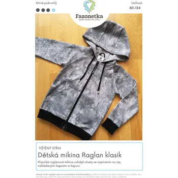 Nit Tištěný střih Dětská mikina Raglan klasik | 80 - 134