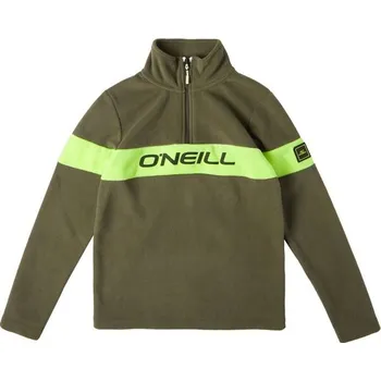 Chlapecká mikina Chlapecká mikina O'Neill COLORBLOCK FLEECE 152 Khaki, Reflexní neon