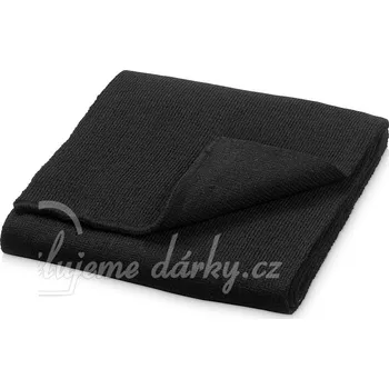 Černá šála z akrylového úpletu