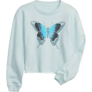 Dívčí mikina Dívčí mikina GAP FLIPPY CREW L Světle modrá