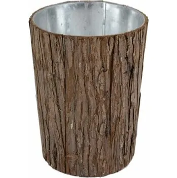 Obal na květináč Obal na květináč PINE BARK se zinkem, kulatý, 19x15x0cm, ks|Ego Dekor