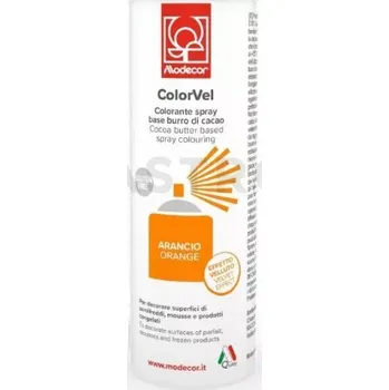 Potravinářské barvivo Semiš ve spreji, sametový efekt, oranžové 250 ml | MODECOR, 23634