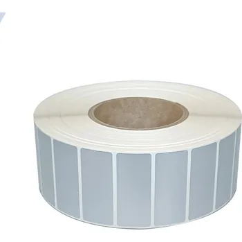 Samolepící etiketa Etikety 60x25mm, PET silver, stříbrná, D76, 5000 ks na roli
