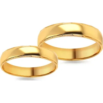 Prsten Klasické prsteny s okrajovým tepáním 4 a 5 mm SKOB127 + dárkové balení LUXUS zdarma