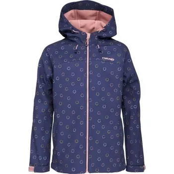 Dívčí softshellová bunda Head LYNX 116/122 Tmavě modrá, Růžová