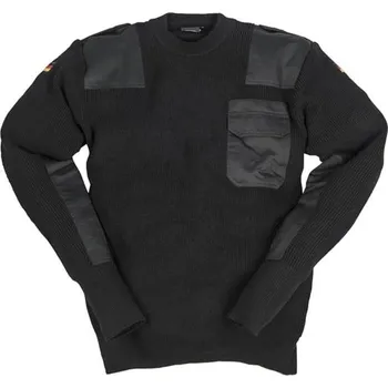 Pánská móda MIL-TEC Svetr BW VLNA s kapsou ČERNÝ ČERNÁ - BLACK 52
