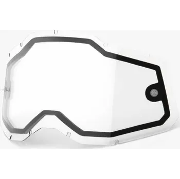 Motocyklové brýle Plexi Racecraft 2/Accuri 2/Strata 2, 100% - USA (dvojité čiré, Anti-fog)