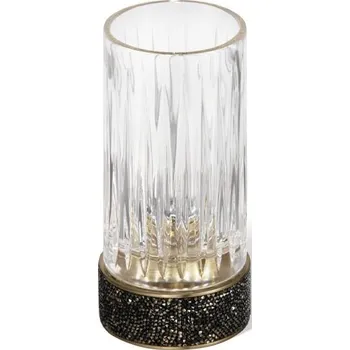 Držák na kartáček Decor Walther, Pohár na zubní kartáčky Rocks vlnkovací tmavý matný kov - Formadore