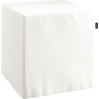 Taburet Sedák Cube - kostka pevná 40x40x40, sněhová bílá, 40 x 40 x 40 cm, Cotton Panama