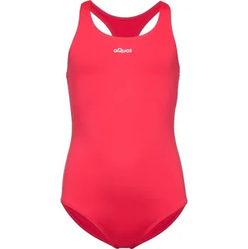 Dívčí plavky Dívčí jednodílné plavky AQUOS FOK 140/146 Růžová, Bílá