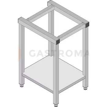 Servírovací stolek Podstavec s policí a nastavitelnými nožkami, pod Turbopec ORACLE, z nerezové oceli, 480x560x850 mm | LAINOX, OSR85