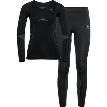 Dámské termoprádlo Dámský funkční set Odlo FUNDAMENTALS PERFORMANCE WARM XL Černá, Šedá