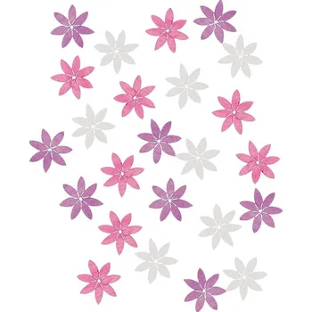 Anděl Přerov, s.ro. Dřevěné květy fialová, růžová, bílá - 2 cm, 24 ks