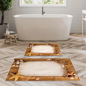 Koupelnová předložka Sady 2 kusů koupelnových předložek SeaFrame hnědá