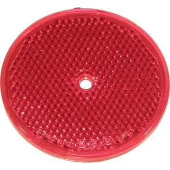 odrazka červená 80 mm samolepka