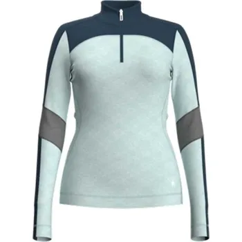 Dámské tričko Dámské funkční triko Smartwool W CLASSIC THERMAL MERINO BL CB 1/4 ZB S Světle modrá, Tmavě modrá, Tmavě šedá