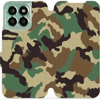 Pouzdro na mobilní telefon Flipové pouzdro Mobiwear - Honor X8b - V111P Maskáče (Knížkové flip pouzdro, obal, kryt na mobil Honor X8b - V111P Maskáče, materiál Umělá kůže + TPU - ochrana 360°, stojánek, silikonová vanička, magnetické zavírání)