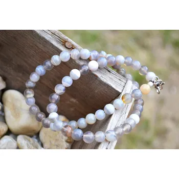 Náhrdelník Himalife Energetický náhrdelník achát šedý