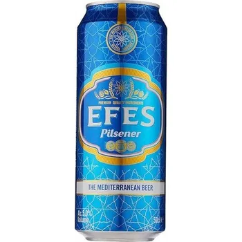 Pivo Efes pilsener 5.0% - světlý ležák - Turecko - plech - 0.5L