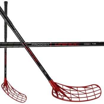 Florbalová hůl Unihoc UNILITE PRODIGY 36 black/red Florbalová hůl černá / červená, Pravá (pravá ruka dole), 75cm (=85cm)
