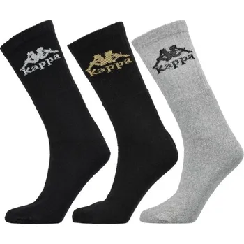 Ponožky Kappa AUTHENTIC AILEL 3P 39/42 Černá, Šedá, Zlatá