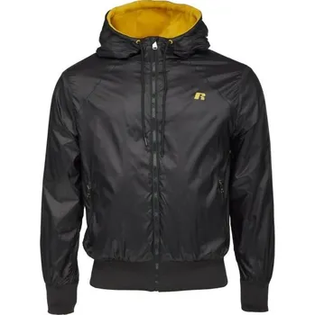 Pánská větrovka Pánská bunda Russell Athletic HOODIE BOMBER XXL Černá, Žlutá