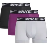 Pánské spodní prádlo Nike TRUNK 3PK XL Fialová, Šedá, Černá