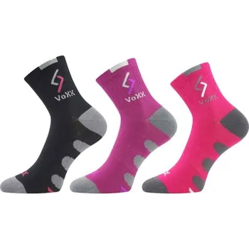 Dívčí oblečení Dívčí ponožky VoXX S-TRONIK 3P 25-29 Černá, Růžová, Fialová, Šedá