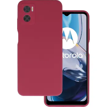 Pouzdro na mobilní telefon Silicone Lite Case pro Motorola Moto E22/E22i vínové