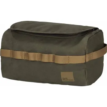 Kosmetická taška Závěsná toaletní taštička Jack Wolfskin KONYA WASHBAG UNI Tmavě zelená, Khaki