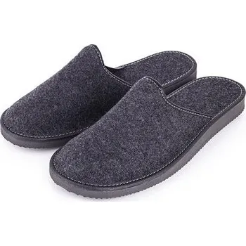 Pánské pantofle Vlnka Pánské filcové pantofle černá velikost obuv dospělí 46