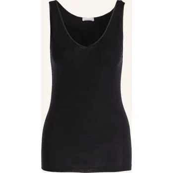 Hanro Dámský Top Woolen Silk Z Merino Vlny S Hedvábím, černá, 34