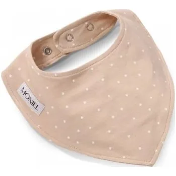 Moniel Dětský slintáček nastavitelná velikost Dots - Béžová, vel 0 - 24 m