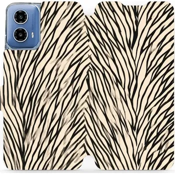 Pouzdro na mobilní telefon Flipové pouzdro Mobiwear - Motorola Moto G34 5G - VA52S V koruně stromu (Knížkové flip pouzdro, obal, kryt na mobil Motorola Moto G34 5G - VA52S V koruně stromu, materiál Umělá kůže + TPU - ochrana 360°, stojánek, silikonová vanička, magnetické zavírání)