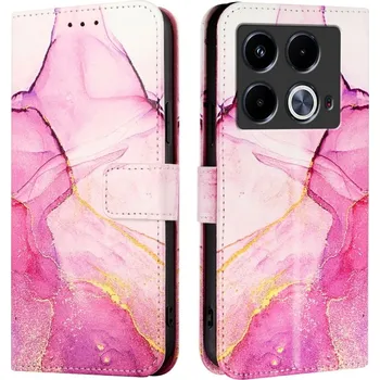 Pouzdro na tablet VSECHNONAMOBIL 78844 ART MARBLE Peněženkový kryt pro Infinix Note 40 PINK
