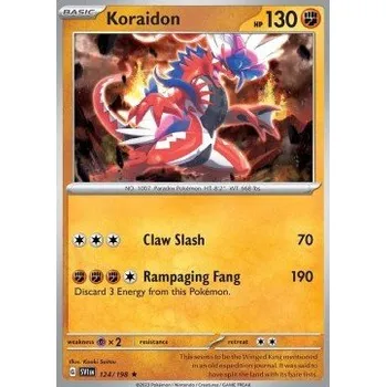 Sběratelská karetní hra Pokémon SV1en 124/198 Koraidon - Scarlet & Violet Stav: Near Mint, Verze: HOLO