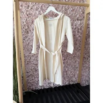 Dívčí župan Mimilove Mušelínový župánek pro větší děti 6 -10 let Smetanový