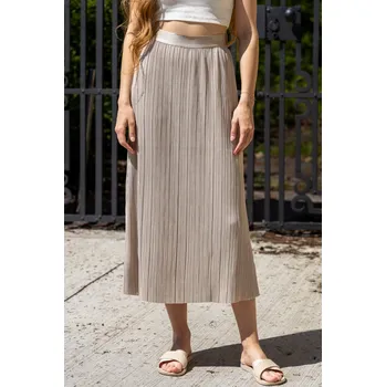 Dámská sukně Vero Moda dámská plisovaná sukně Aurora béžová Velikost: L