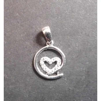 Přívěsek Srdce v zavináči - stříbrný přívěsek
