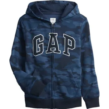 Chlapecká mikina Chlapecká mikina GAP FULLZIP LOGO XS Tmavě modrá